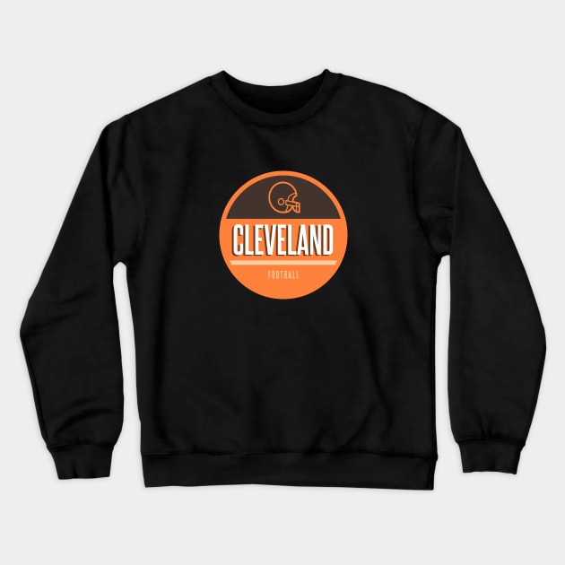 Cleveland retro football Crewneck Sweatshirt by BVHstudio